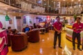 BATANGAS, PHILIPPINES - JANUARY 31, 2018: Lobby in a ferry Batangas-Caticlan, Philippin Royalty Free Stock Photo