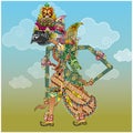 Batara Indra shadow puppet character Royalty Free Stock Photo