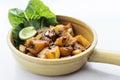 Batata harra lebanese spicy fried garlic herb potato snack food