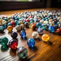 A batch of colorful marbles - AI Generated