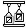 Batch production icon outline vector. Glass factory