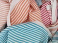 Dishtowel With Blue Orange And Red Stripes Royalty Free Stock Photo