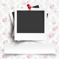 Batched Instant Photos Banner Hearts Ornaments Wallpaper