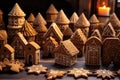 batches of gingerbread cookies in various holiday shapes