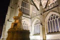 Bath Abbey at night Royalty Free Stock Photo