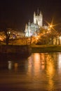 Bath Abbey at night Royalty Free Stock Photo