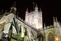 Bath Abbey at Night Royalty Free Stock Photo