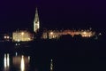 Bath abbey at night Bath United kingdom 1985 Royalty Free Stock Photo