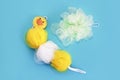 Bath accessories bath sponge from loofahs and synthetic sponges for body wash