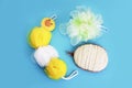 Bath accessories bath sponge from loofahs and synthetic sponges for body wash