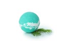 Bath ball isolated on white background, close up Royalty Free Stock Photo