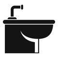 Bath bidet icon, simple style