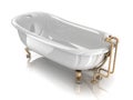 Bath with brass fittings Royalty Free Stock Photo