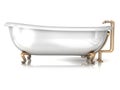 Bath with brass fittings Royalty Free Stock Photo