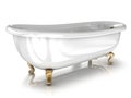 Bath with brass fittings Royalty Free Stock Photo