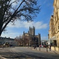 Bath cathedral sky buildings arhitecture Royalty Free Stock Photo