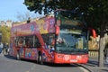 Bath City Tour Bus at bus stop Royalty Free Stock Photo