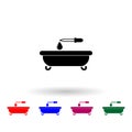 Bath and a drop of oil with a pipette multi color icon. Simple glyph, flat vector of spa icons for ui and ux, website or mobile Royalty Free Stock Photo