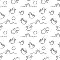 Bath duck pattern Royalty Free Stock Photo