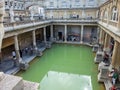 Historic Roman Baths in the city of Bath Royalty Free Stock Photo