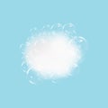 Bath foam isolated on ablue background. Shampoo bubbles texture.Shampoo and bath lather vector illustration.