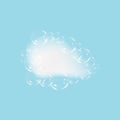 Bath foam isolated on ablue background. Shampoo bubbles texture.Shampoo and bath lather vector illustration.