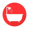 Bath glyph Background color isolated vector icon which can easily modify or edit