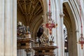 Fragment of the interior of the cathedral in Bath, UK Royalty Free Stock Photo