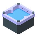 Bath hydro massage icon isometric vector. Spa health Royalty Free Stock Photo