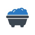 Bath vector glyph colour icon Royalty Free Stock Photo