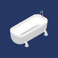 Bath Isometric Isolated. Bathroom Accessory. Vector illustration