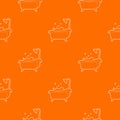 Bath pattern vector orange Royalty Free Stock Photo