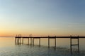 Bath pier silhouette