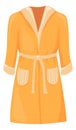 Bath robe icon. Soft home warm cloth