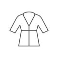 Bath robe line outline icon