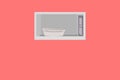 Minimal Bathroom with Blackpink Color