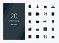 20 Bath Room Solid Glyph icon for presentation Royalty Free Stock Photo