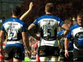 Bath Rugby play Gloucester Rugby in a premiership match, Recreation Ground, Bath. 16 May 2015. Royalty Free Stock Photo