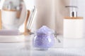 Bath salts with lavender Royalty Free Stock Photo