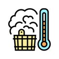 bath sauna mens leisure color icon vector illustration