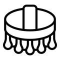 Bath scrubbing brush icon outline vector. Body skincare routine