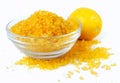 Bath sea salt with lemon Royalty Free Stock Photo