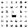 bath with shower icon. Detailed set of SPA icons. Premium quality graphic design sign. One of the collection icons for websites, w Royalty Free Stock Photo