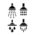 Bath shower vector icon