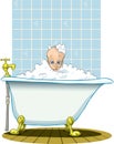 Bath with small child Royalty Free Stock Photo