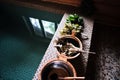 Bath spa accessories on the pool. Royalty Free Stock Photo