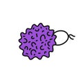 Bath sponge doodle icon, vector illustration Royalty Free Stock Photo