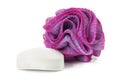 Bath Sponge and Soap Royalty Free Stock Photo