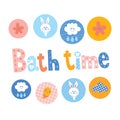 Bath time design Royalty Free Stock Photo