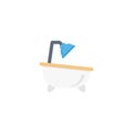 Bath tub vector flat colour icon Royalty Free Stock Photo